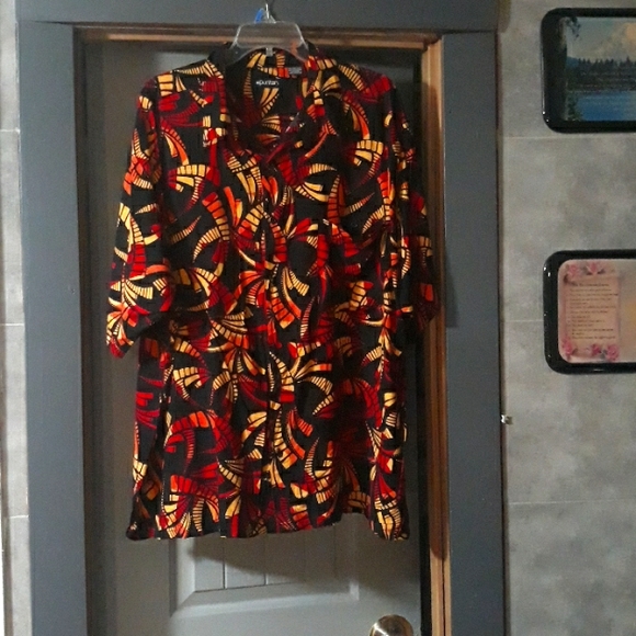 Puritan Print Shirt sz 2XL 2nd button from bottom missing - Picture 1 of 11